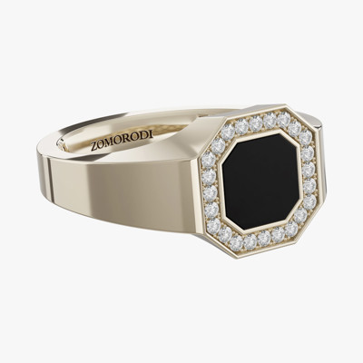 Figaro Men’s Diamond and Onyx Ring
